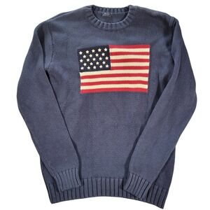 Brandy Melville Blue Sweater with American Flag